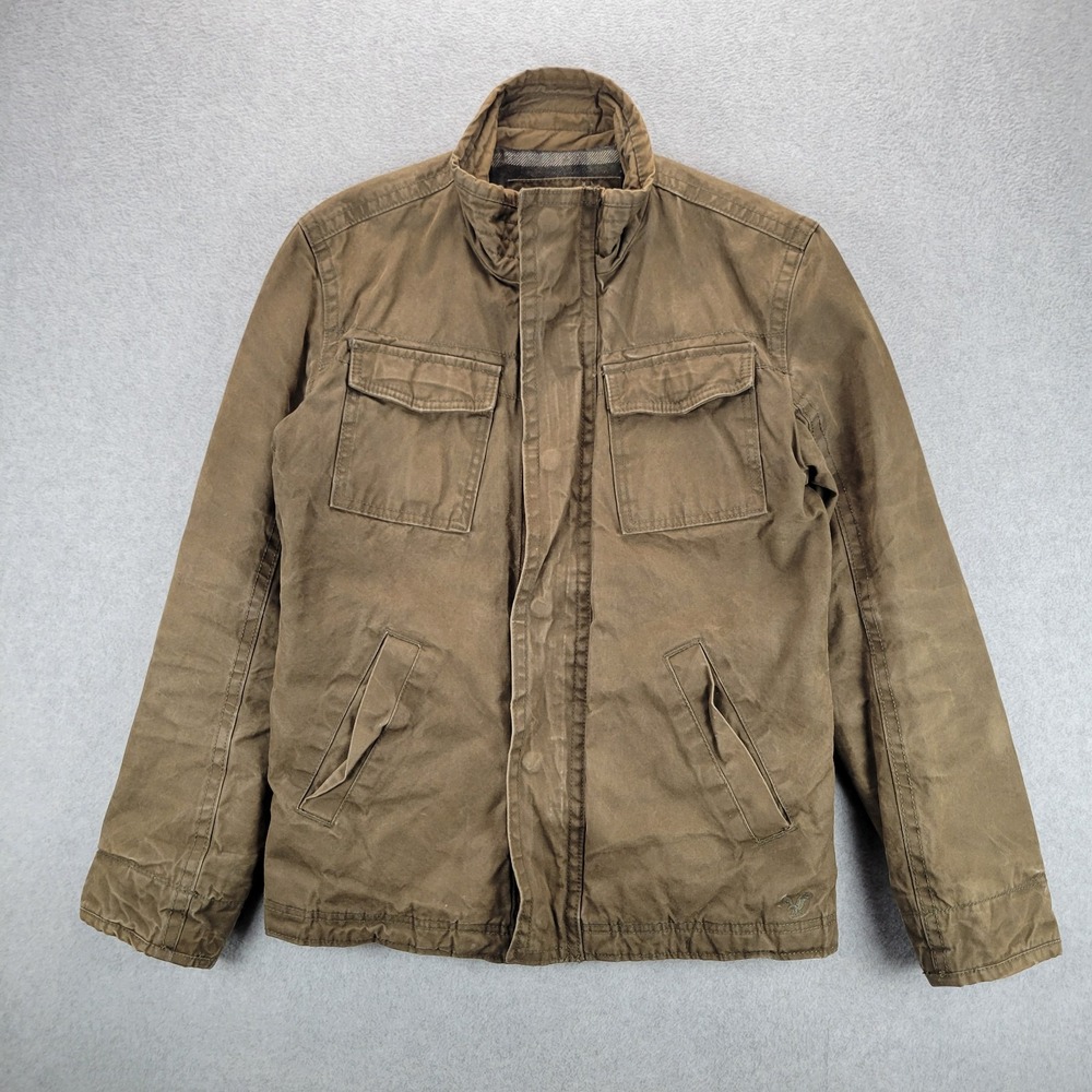 American Eagle Mens Utility Chore Coat Field Barn Jacket Brown Small Canvas